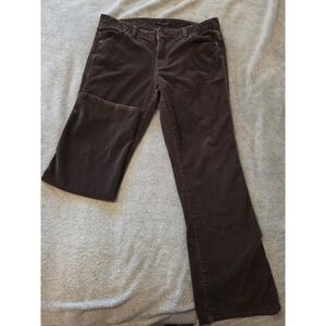 Calvin Klein Womens 16 Corduroy Pants Brown Bootcut Denim Style Jeans Trousers